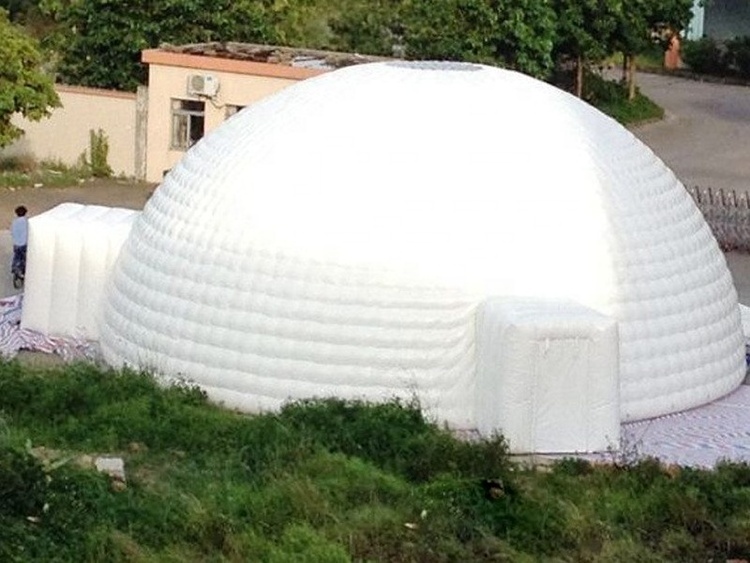 Strong pvc used inflatable white color Outdoor  waterproof dome tent/ inflatable yurt tent camping