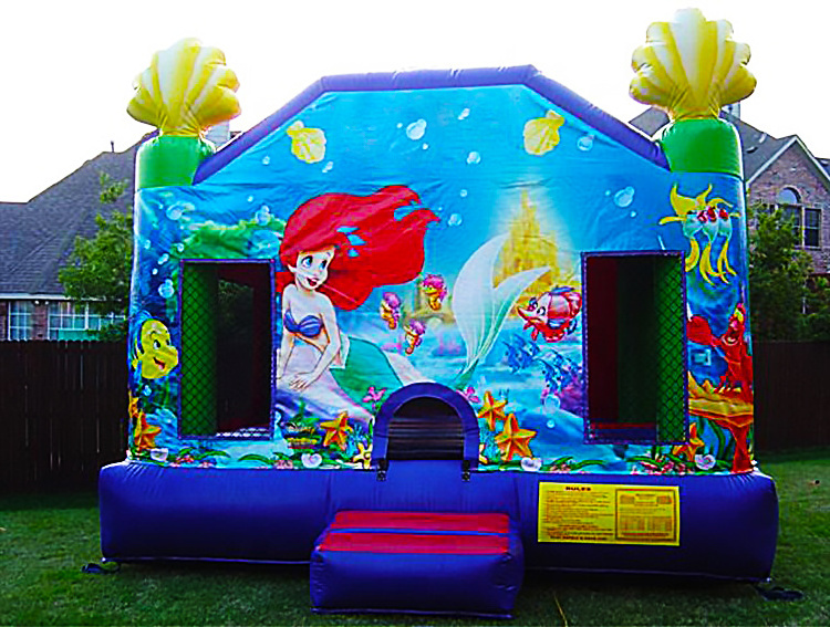 13x13 commercial grade mermaid inflatable module bounce house for kids party with free blower