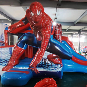 commercial spiderman spider man slide combo commercial kid inflatable castle jump bouncy castle bounce house with pool