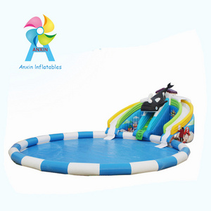 commercial rental  pvc inflatable  Killer Whale inflatable water park  customized size for children and adults