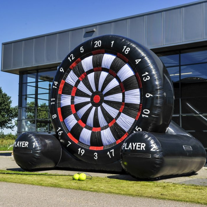 Outdoor inflatable football/soccer golf dart board game