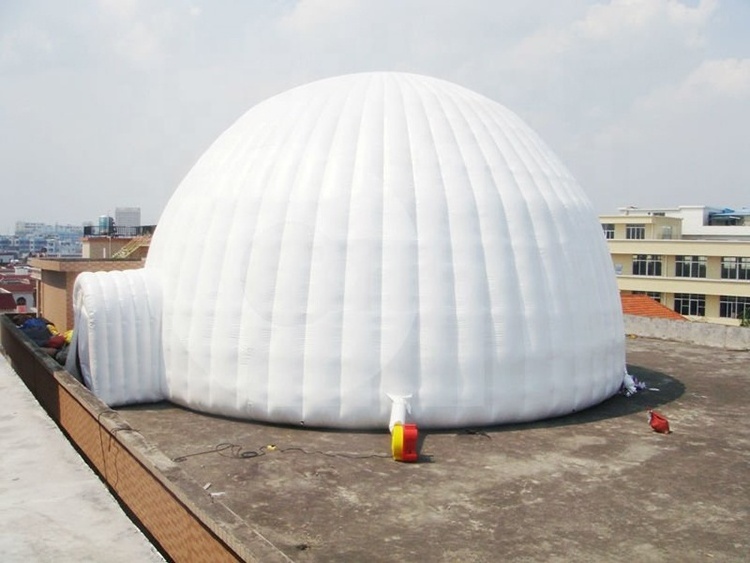 Strong pvc used inflatable white color Outdoor  waterproof dome tent/ inflatable yurt tent camping