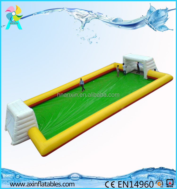 inflatable soap Water Soccer field, inflatable water football pitch sports