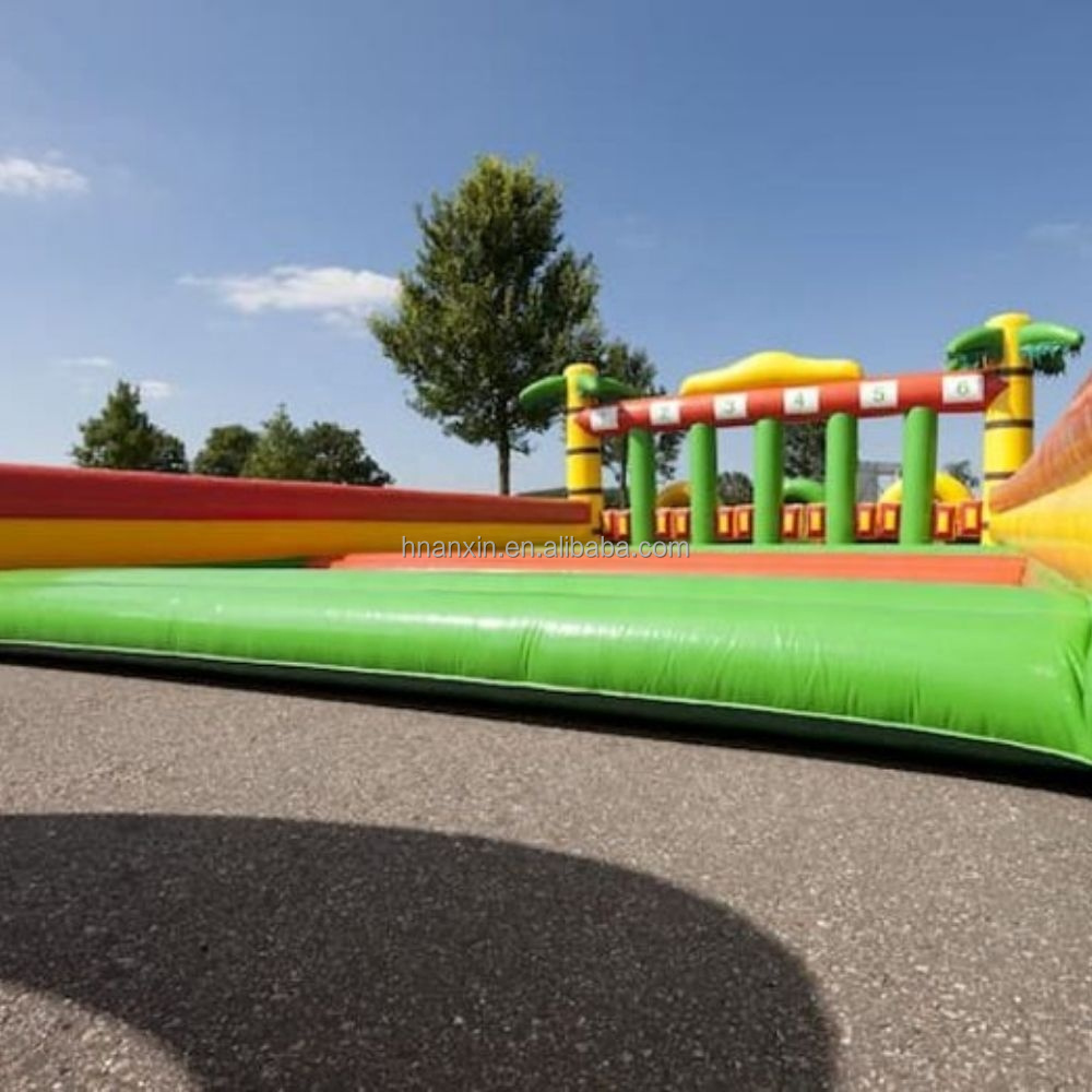 new design outdoor pvc high quality  wholesale commercial rental inflatable Running Horse game Jungle  for children and adults