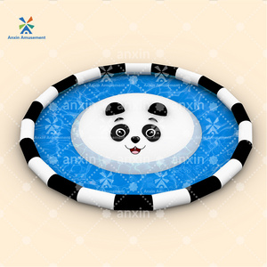 2023 NEW inflatable water park inflatable pool with polar bear climbing jumping pillow