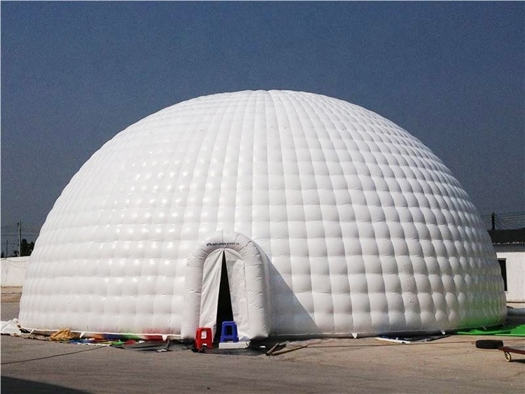 Strong pvc used inflatable white color Outdoor  waterproof dome tent/ inflatable yurt tent camping