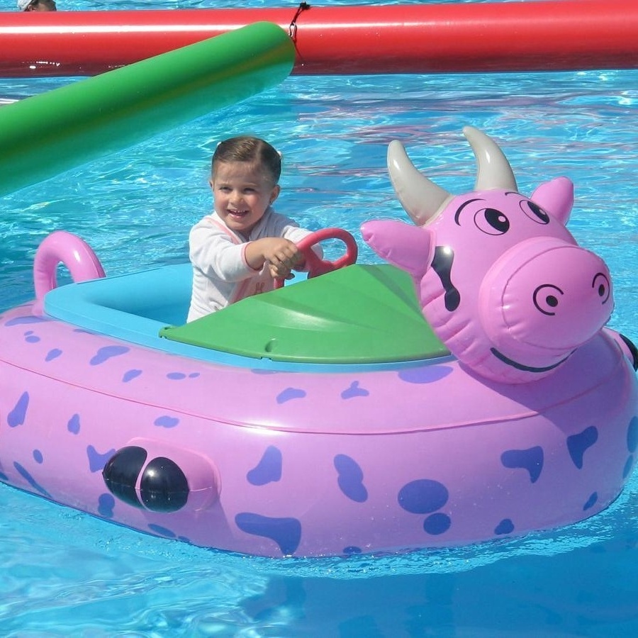 Wholesale commercial grade funny pool used inflatable electronic bumper boat for children