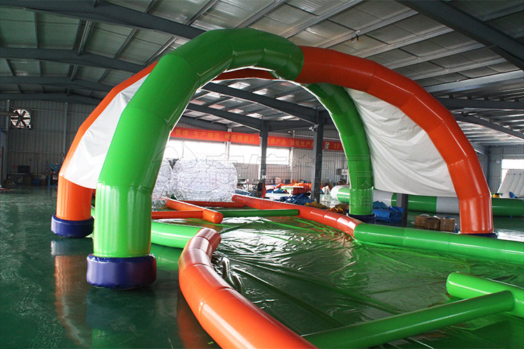 zorb ball track inflatable race track with PVC/TPU bubble zorb ball for kids