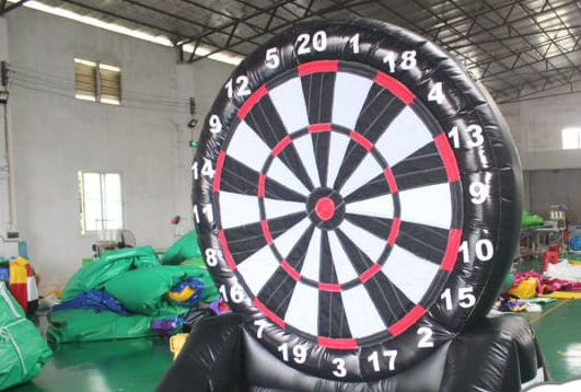 Outdoor inflatable football/soccer golf dart board game