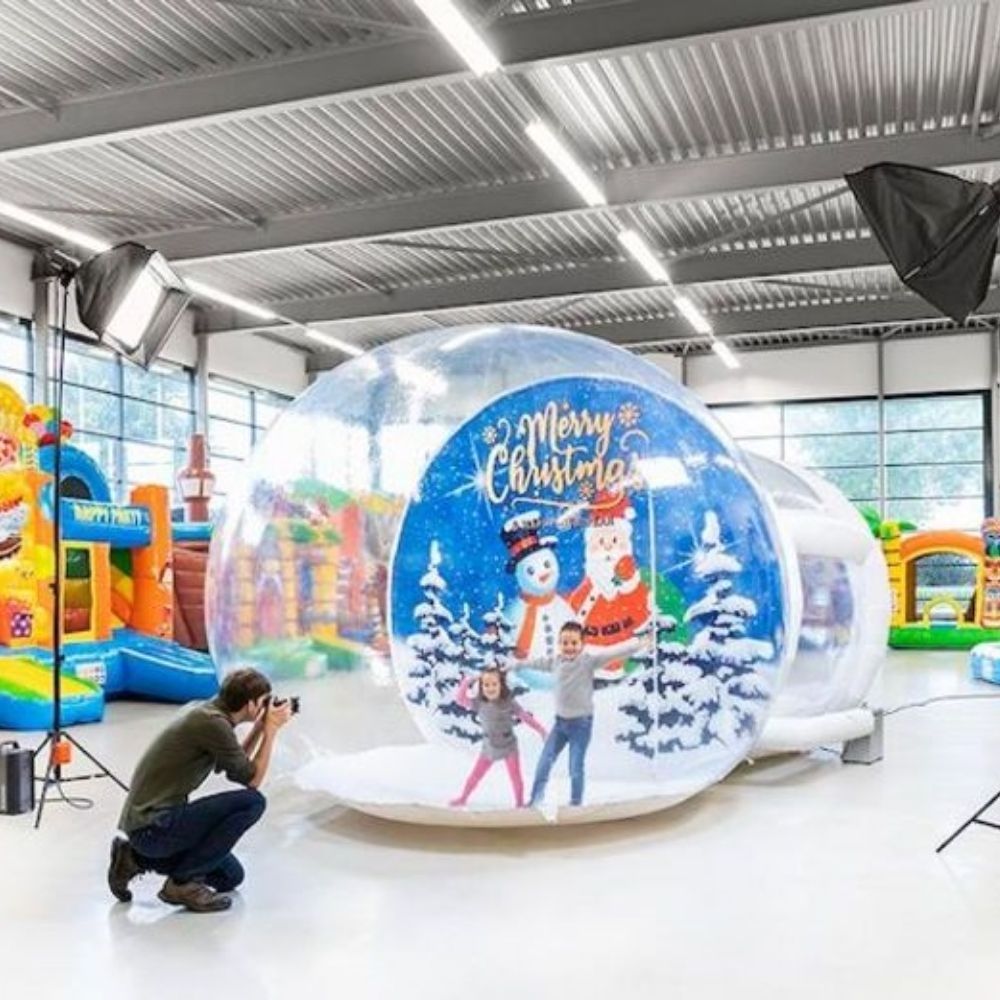 new style  pvc high quality  commercial rental  inflatable snowglobe tent  for children and adults