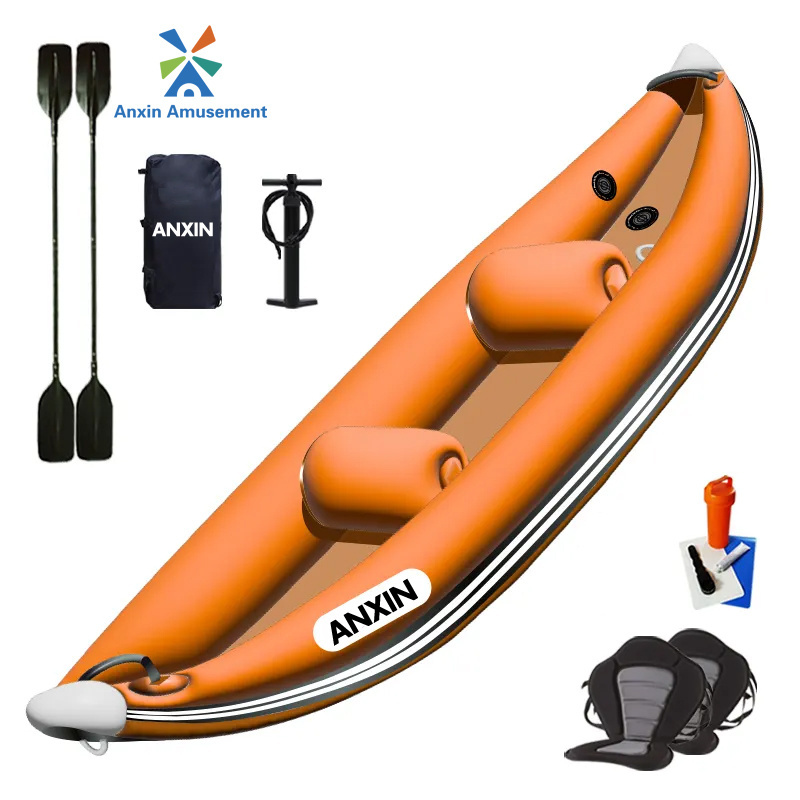 2023 Hot Selling Inflatable Team Competition Kayak Three Seater Kayak Pump + Backpack + Repair Bag Pedal Kayak 3 Person 3.1 - 4m