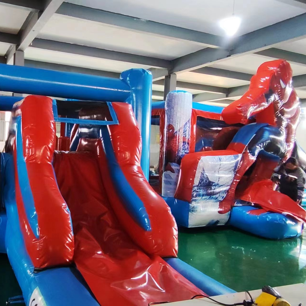 commercial spiderman spider man slide combo commercial kid inflatable castle jump bouncy castle bounce house with pool