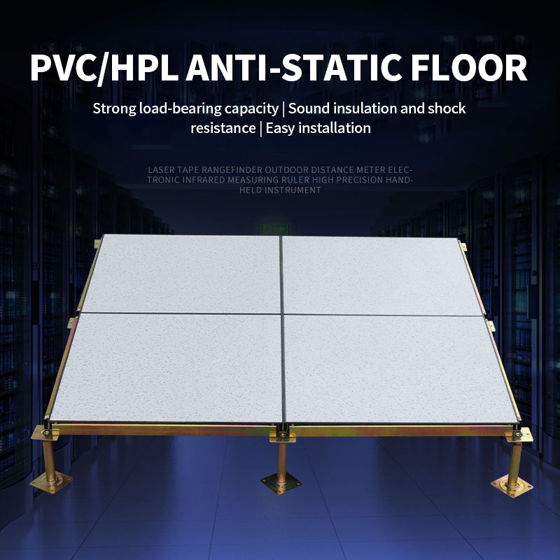 China Manufacture light grey server room hotel hospital school anti-static flooring raised floor price