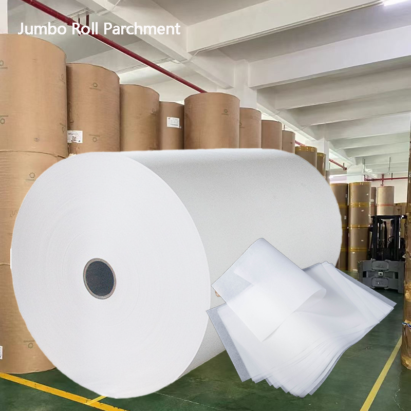 38gsm 40gsm 100% Virgin Wood Pulp Biodegradable Jumbo Roll Baking Paper