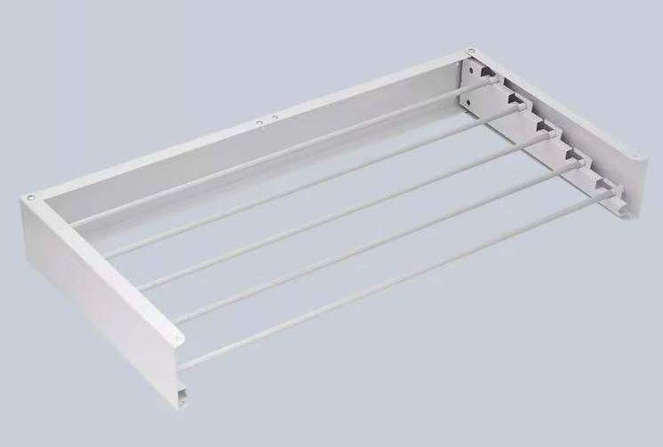 Factory direct 80cm telescopic folding balcony towel rack, stainless steel shelf