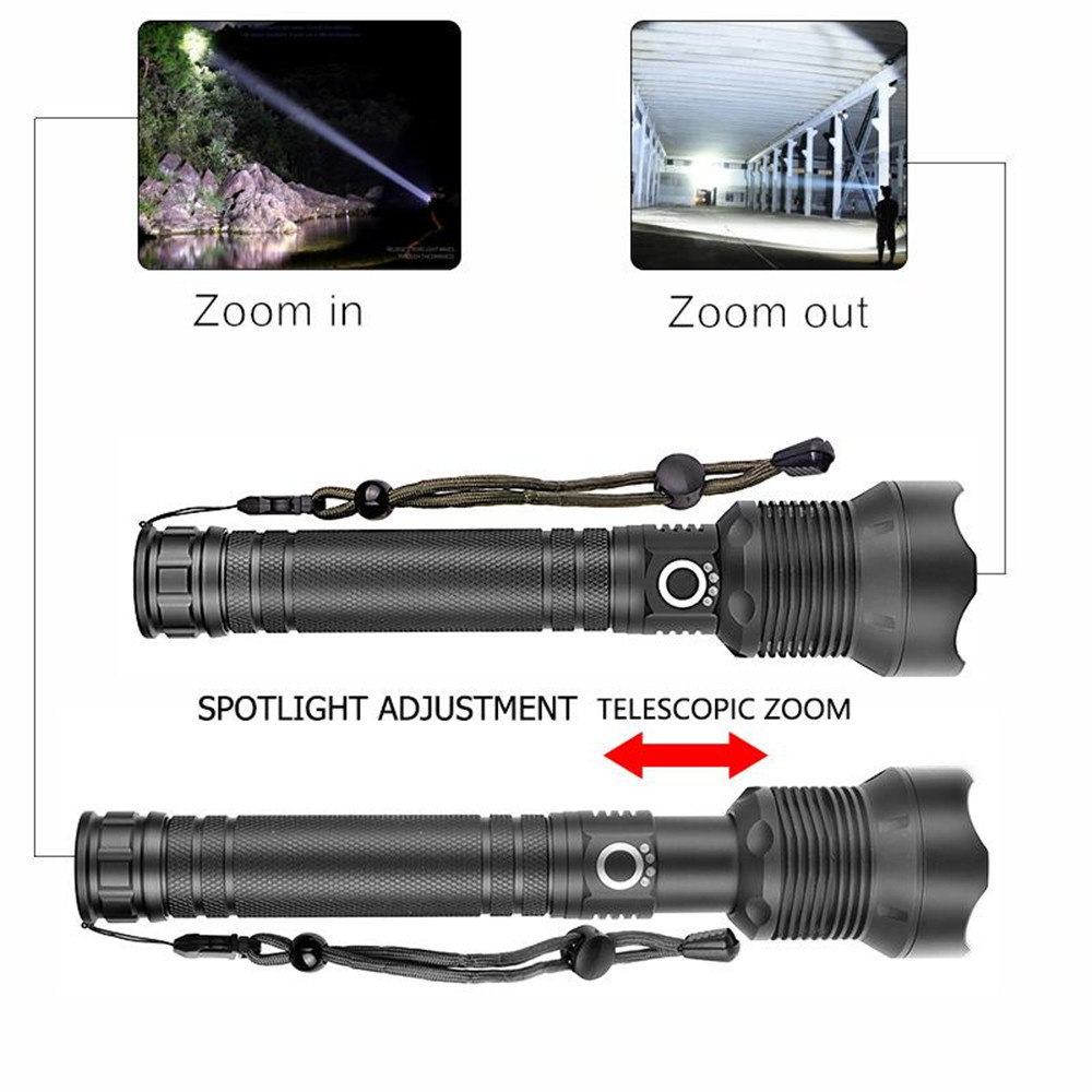 Powerful xhp70 flashlight 5 Modes usb Zoom led torch lantern 18650 or 26650 battery Best for Camping Outdoor Emergency