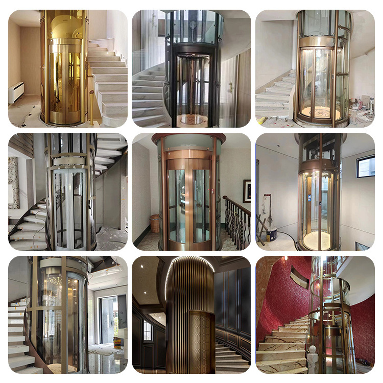 2-4 Floors Indoor &Outdoor Electric Residential Cheap Passenger Elevator Lift Small Dumbwaiter Home Lift For Sale