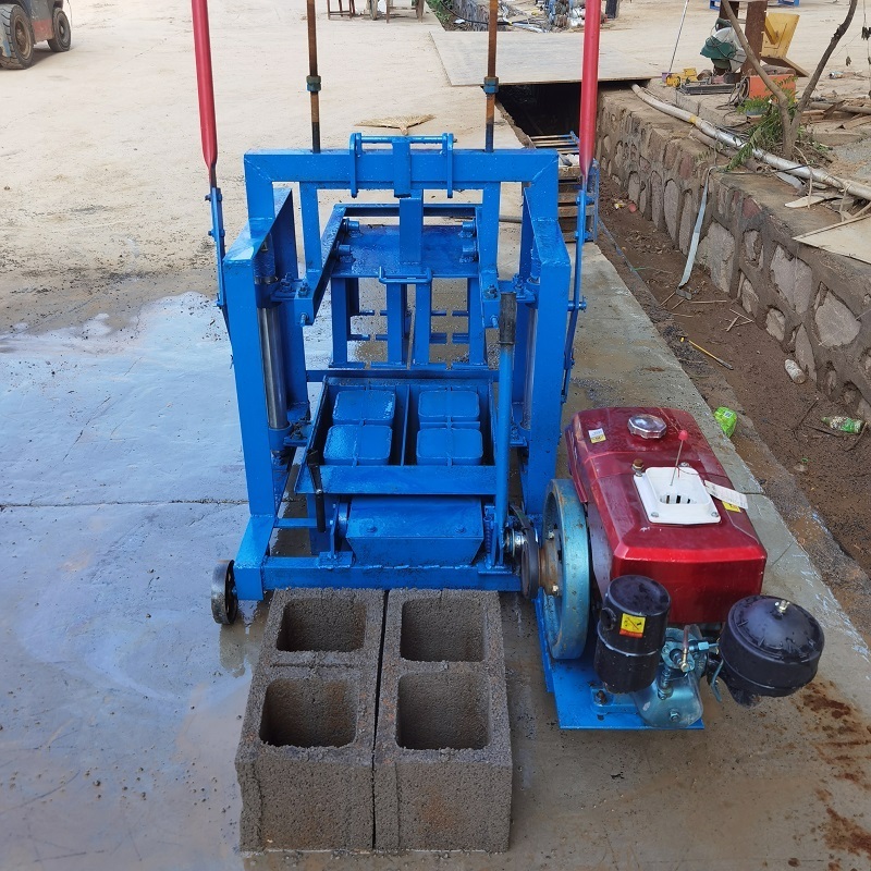 popular in cameroon simple hollow interlocking brick block hand made brick making machine