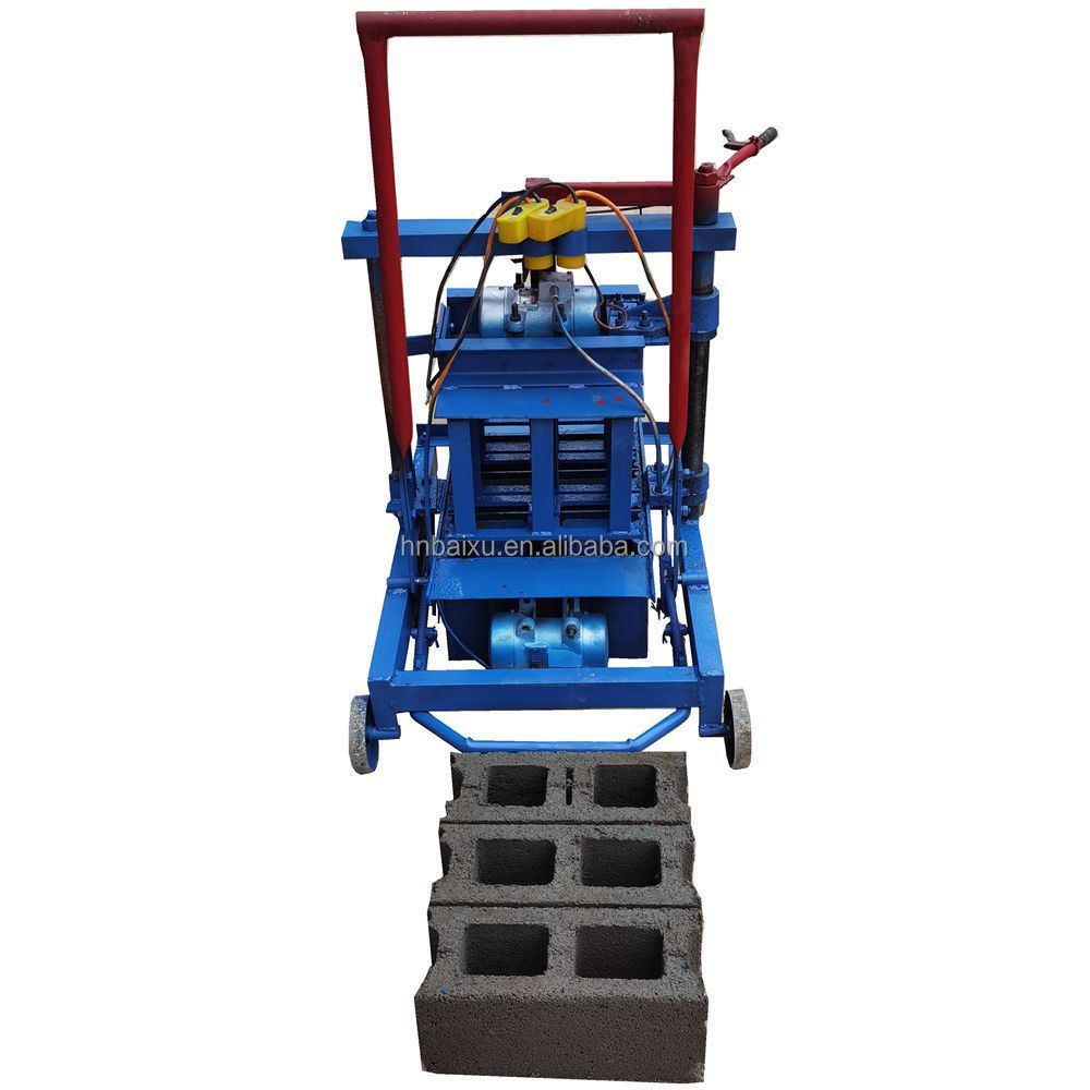 popular in cameroon simple hollow interlocking brick block hand made brick making machine