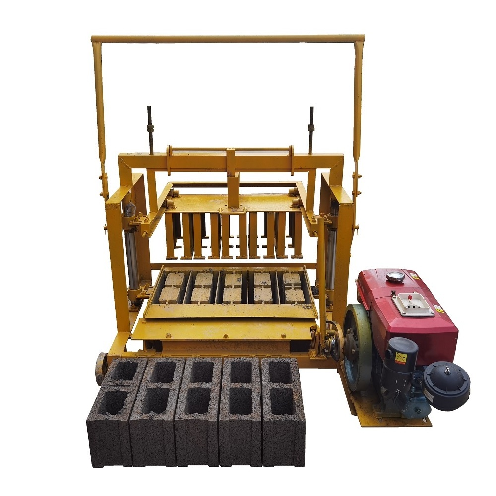 economy mini household diesel manual concrete hollow block bricker clay brick machine