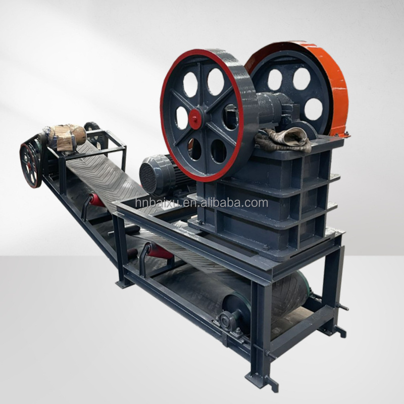 mini coarse crushing granite concrete block pe200x300 jaw crusher with conveyor belt price