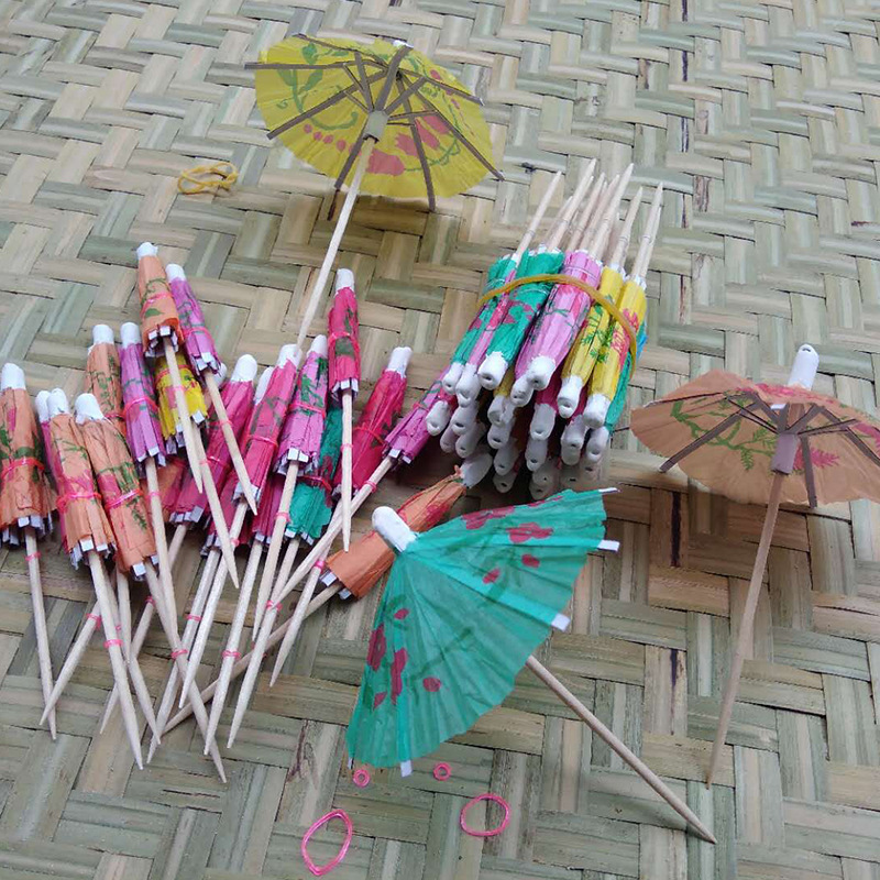 Paper Umbrellas Cocktail Umbrella Drink Picks Mini Size Burger Flag Pick Custom Logo Printing Umbrella Cocktail Toothpick