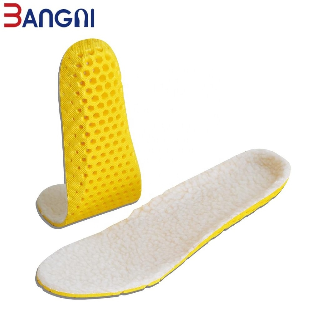 3ANGNI Keep Warm Heated Cashmere Thermal Insoles Thicken Soft Breathable Winter Sport Shoes Insert For Man Woman Boots Pad Sole