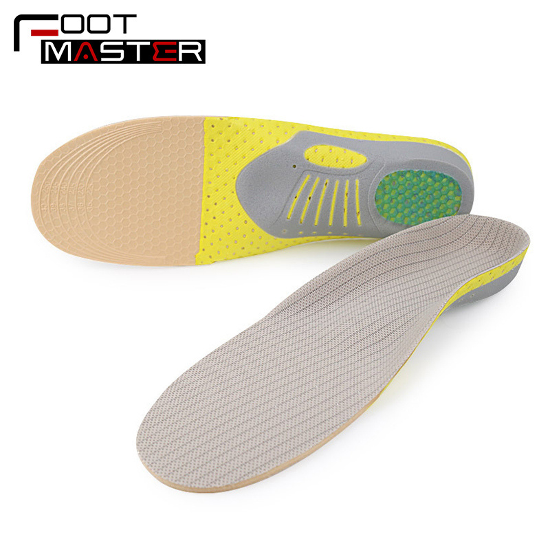 Yellow Arch Support Health Sole Pad Shock Absorbing EVA Sport Insoles