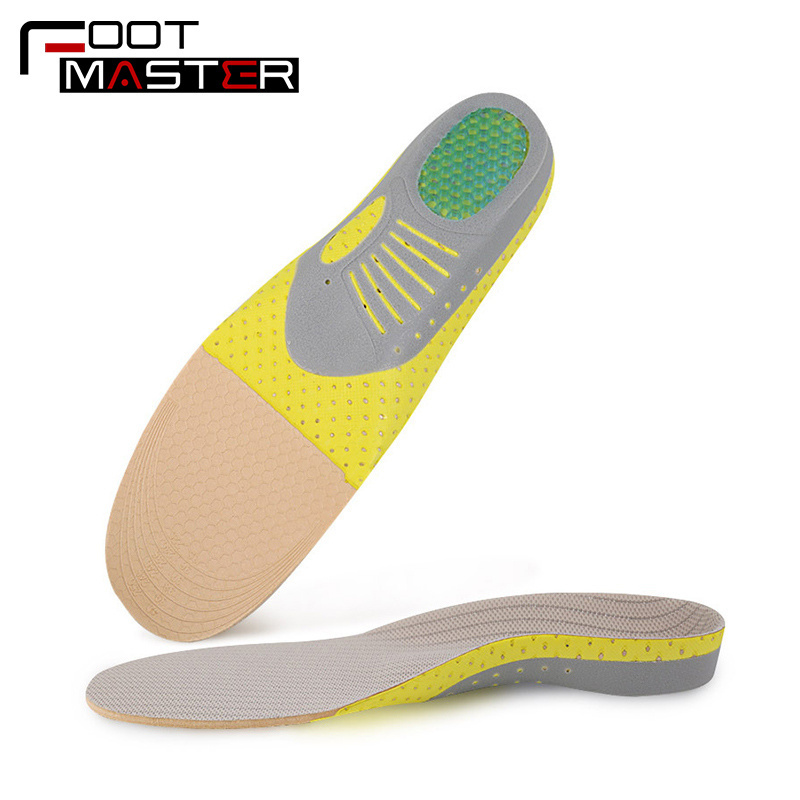 Yellow Arch Support Health Sole Pad Shock Absorbing EVA Sport Insoles