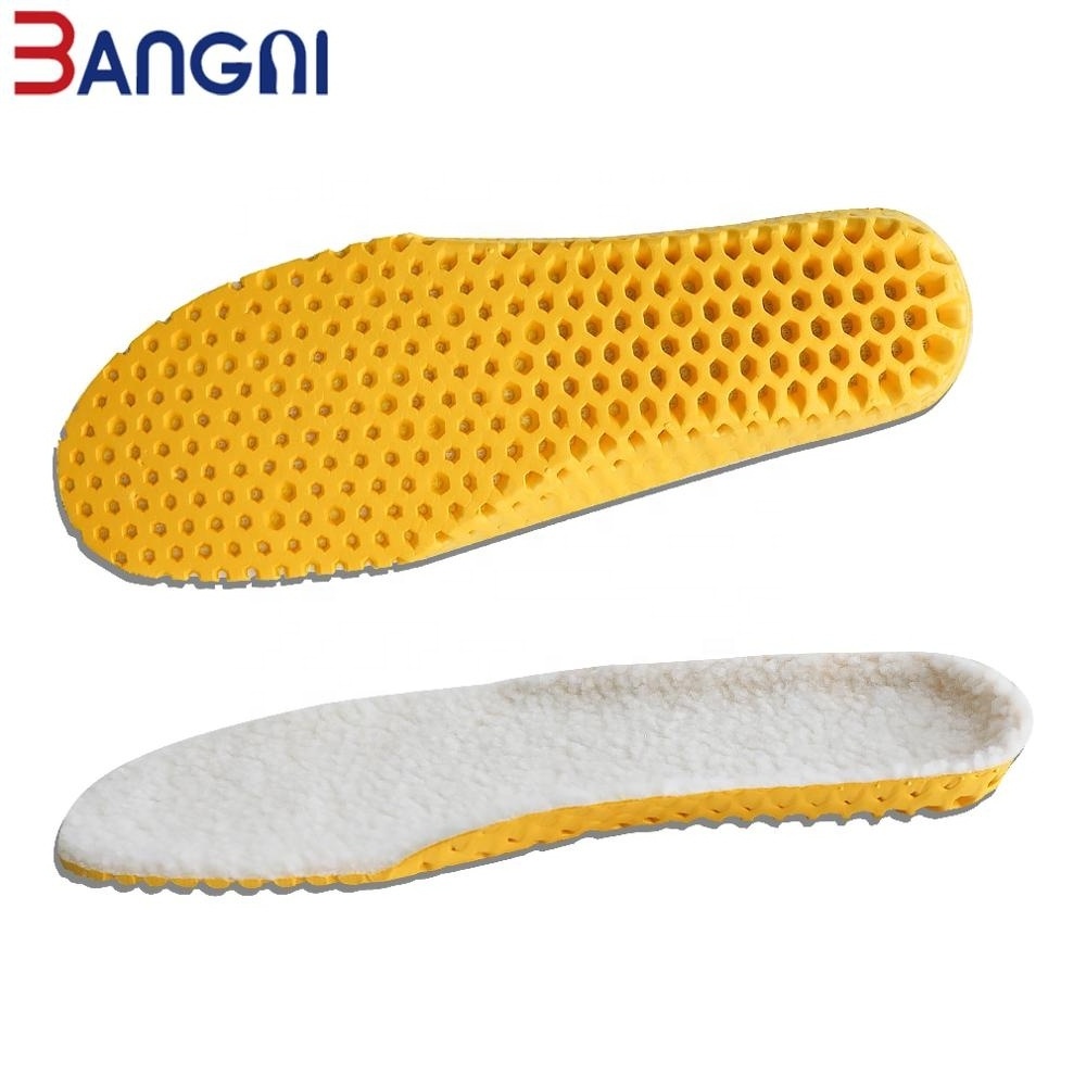 3ANGNI Keep Warm Heated Cashmere Thermal Insoles Thicken Soft Breathable Winter Sport Shoes Insert For Man Woman Boots Pad Sole