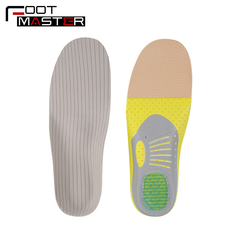 Yellow Arch Support Health Sole Pad Shock Absorbing EVA Sport Insoles