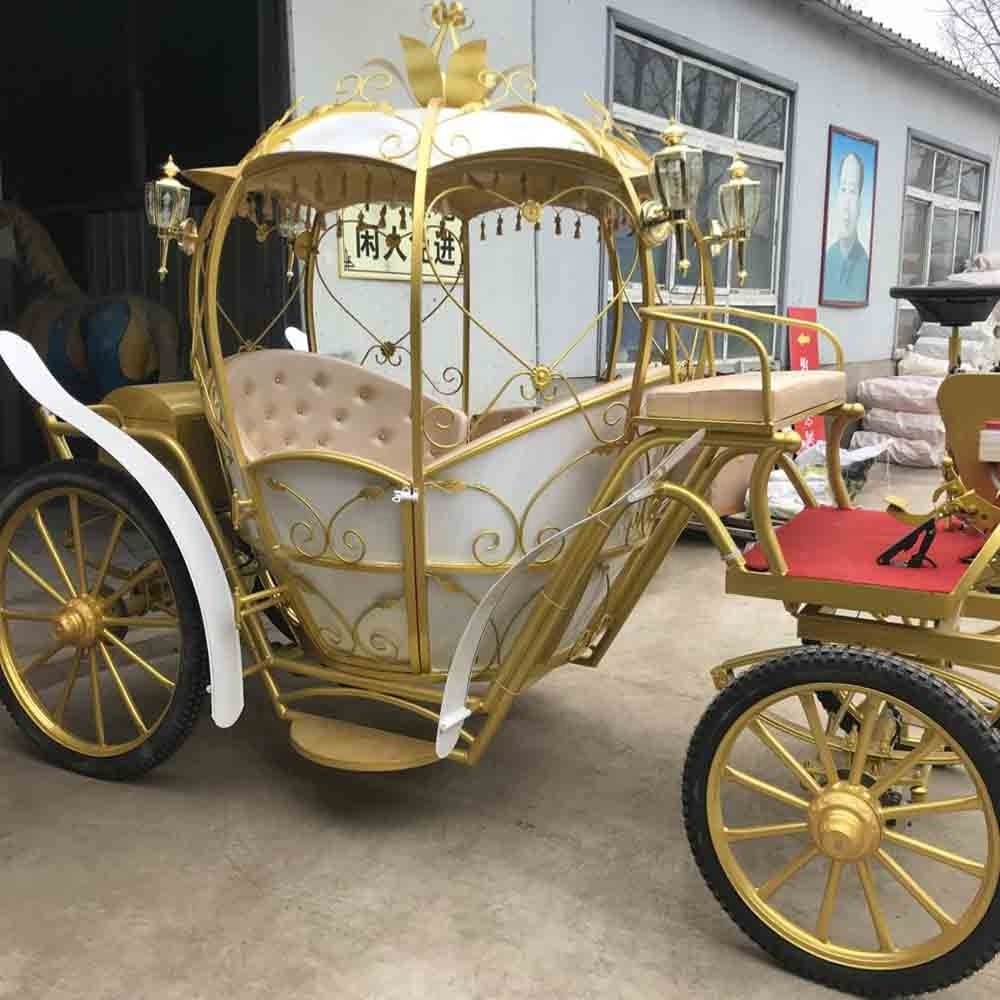 Outdoor Cheap Luxury Wedding Parade Cinderella Horse Drawn Pumpkin Carriage for Sale