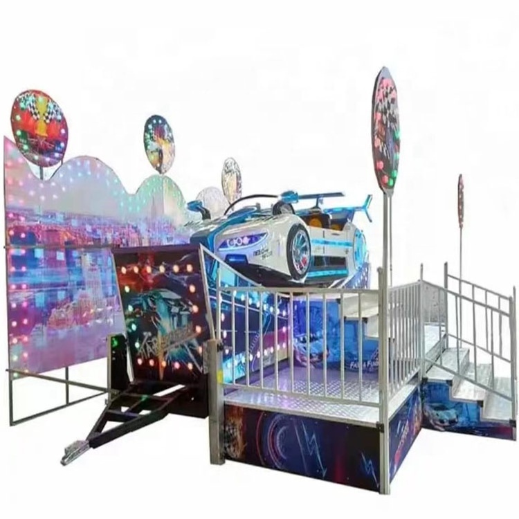 2023 Hot Sales New Carnival Outdoor Games Trailer Mounted Meniscus Floating Mini Flying Car Rides