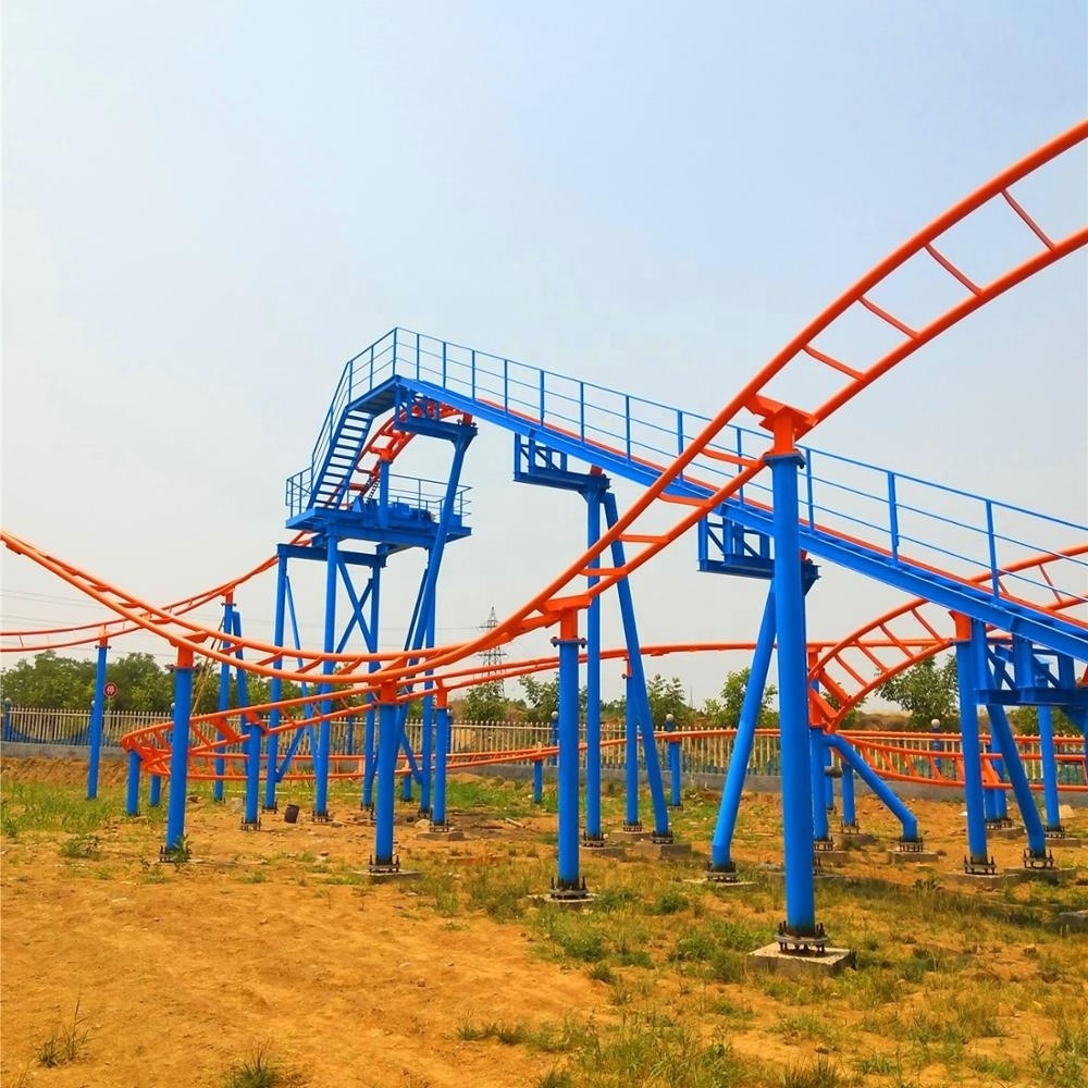 9.6m high 16 seats roller coaster games with  super roller coaster wheels