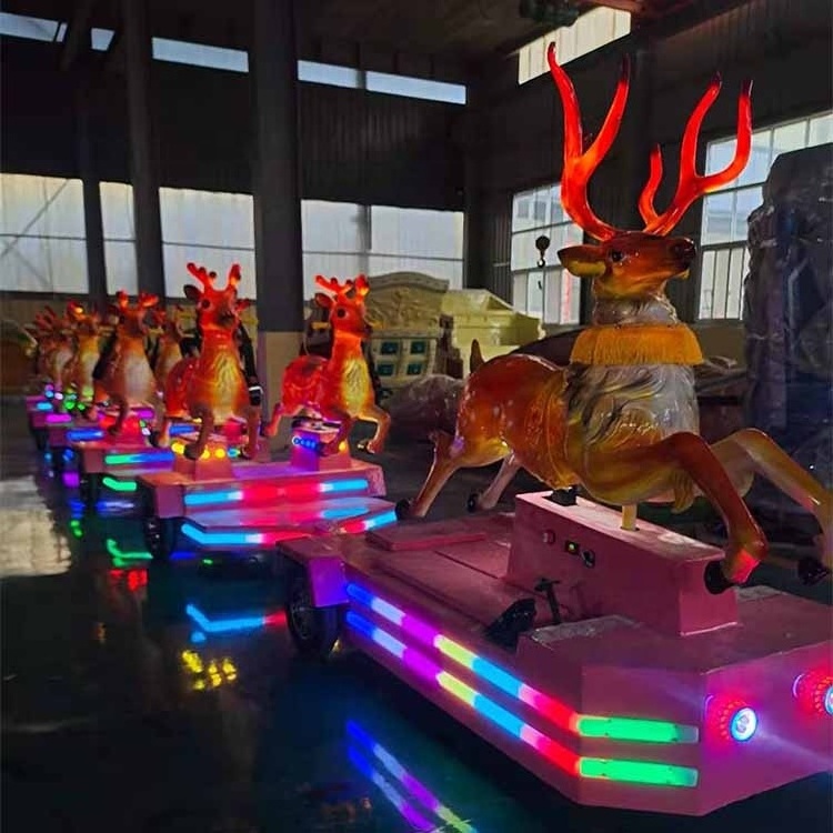 Used Electric Amusement Park Product Road Deer Train Rides for Sale