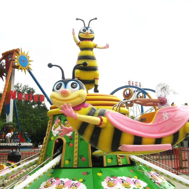 Indoor Amusement Arcade Game Machine Happy Flying Honeybee Rides