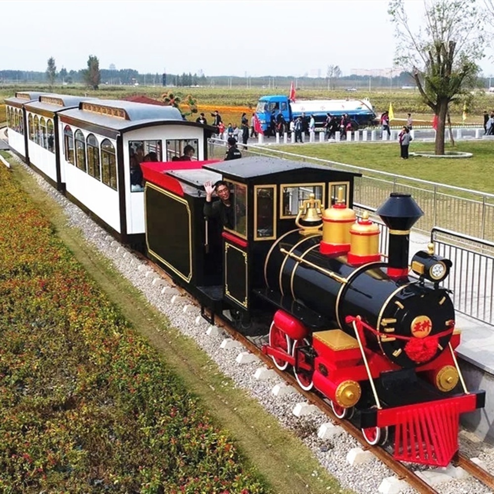 100 seats Super Electric Amusement Park  Track Train  for sale