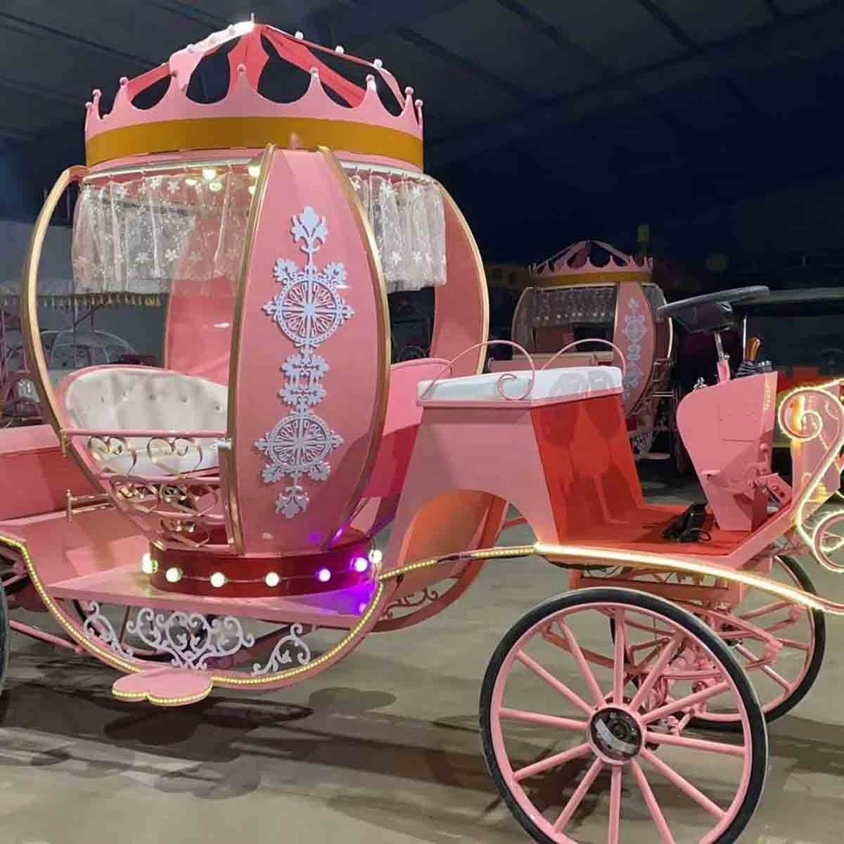 Outdoor Cheap Luxury Wedding Parade Cinderella Horse Drawn Pumpkin Carriage for Sale