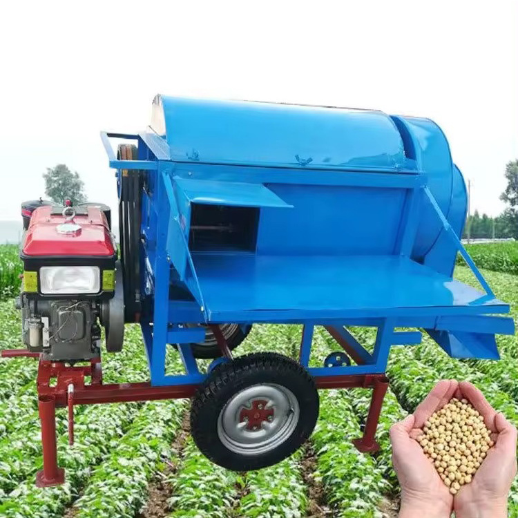 Easy To Use Soybean Thresher  Multi-Crop Peeling Machine Sunflower Oil Tea Threshing For Farms