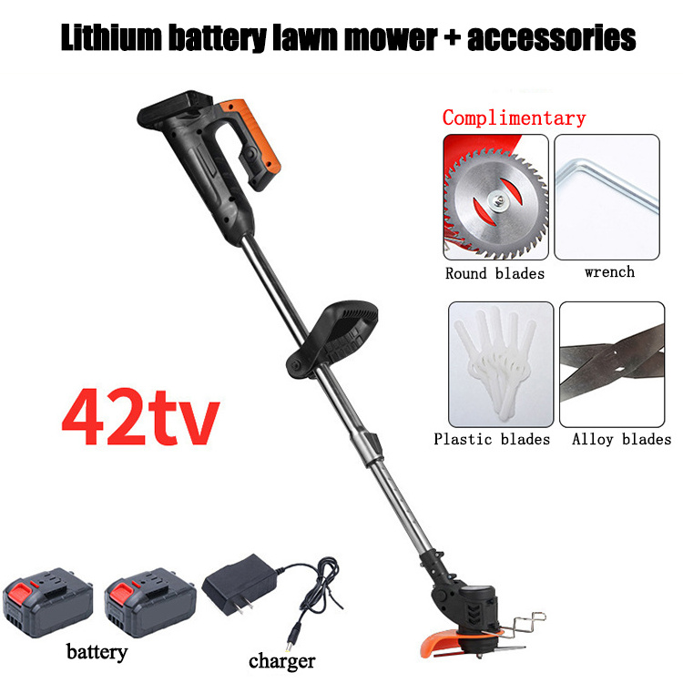 China Supply Lighter 12V 24V Electric Telescopic Cordless Grass Line Trimmer Lithium Battery Brush Cutter For Garden