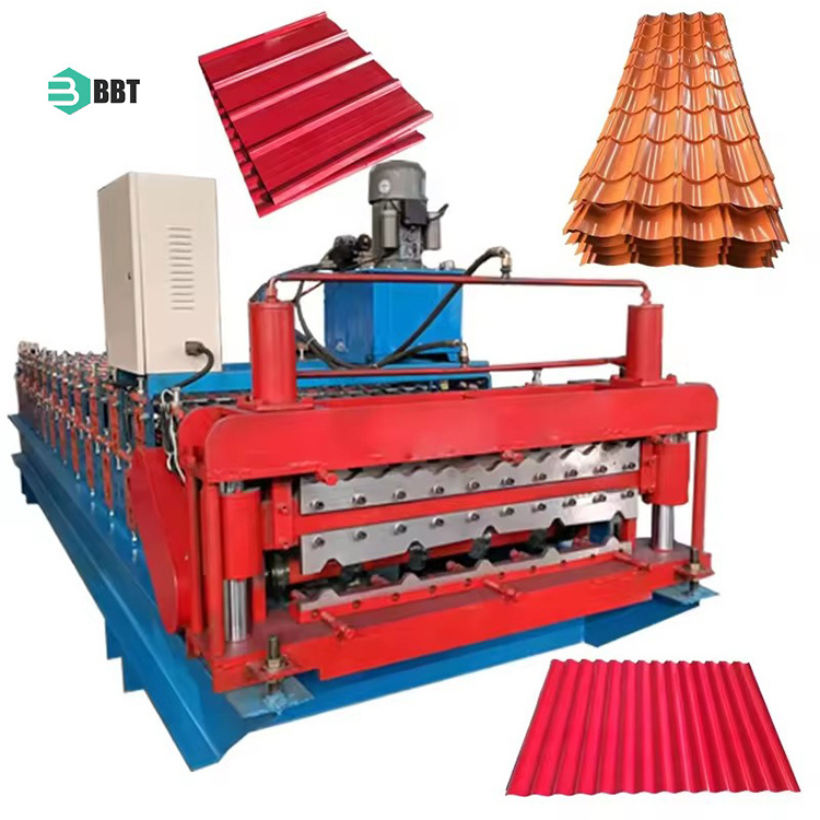 Full Automatic Corrugated Iron Sheet Roofing Tile Making Roll Forming Machine Metal Roofing Sheet Making Machine