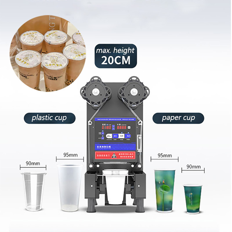 Automatic Cup Sealer Cup Sealing Machine Bubble Tea Machine Seal 90Mm 95Mm Pp Cup