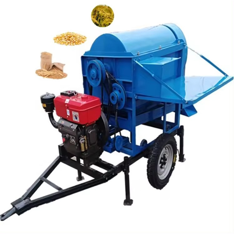 Easy To Use Soybean Thresher  Multi-Crop Peeling Machine Sunflower Oil Tea Threshing For Farms