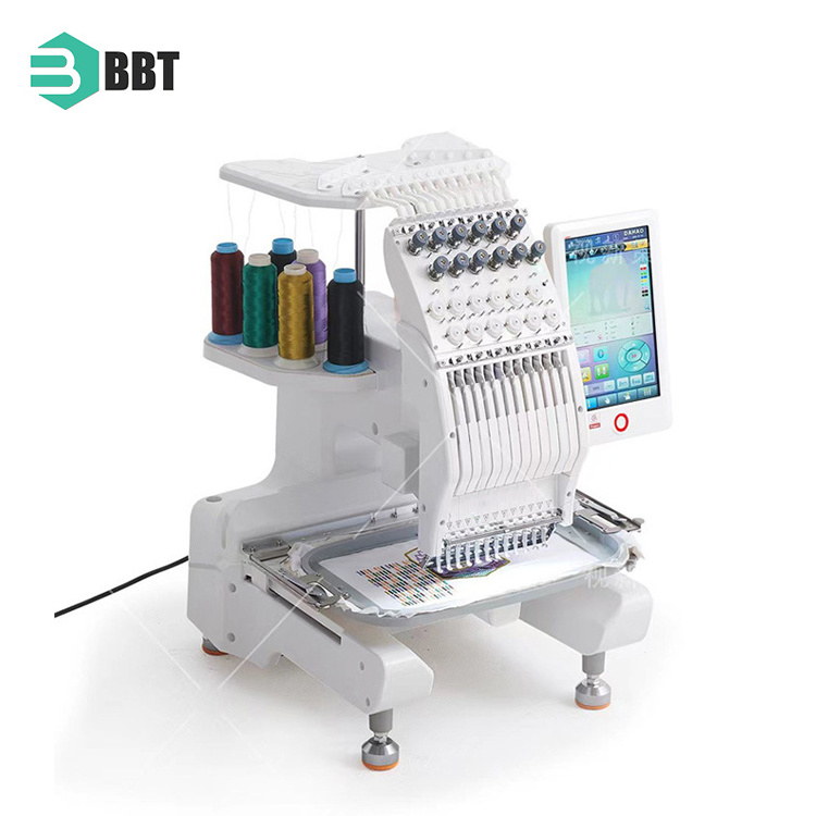 High Quality 12 Needles 1 Head Fat  Garment Shoe Embroidery Computerized Machine