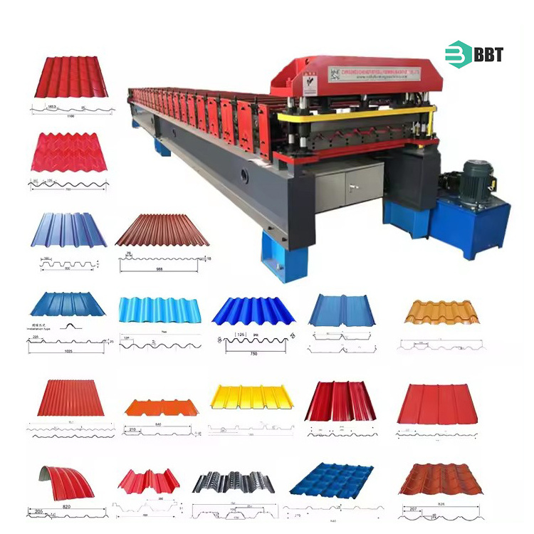 Full Automatic Corrugated Iron Sheet Roofing Tile Making Roll Forming Machine Metal Roofing Sheet Making Machine