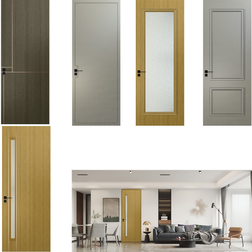 Wholesale Interior Bedroom Soundproof WPC Panel Door White WPC ABS Doors Internal