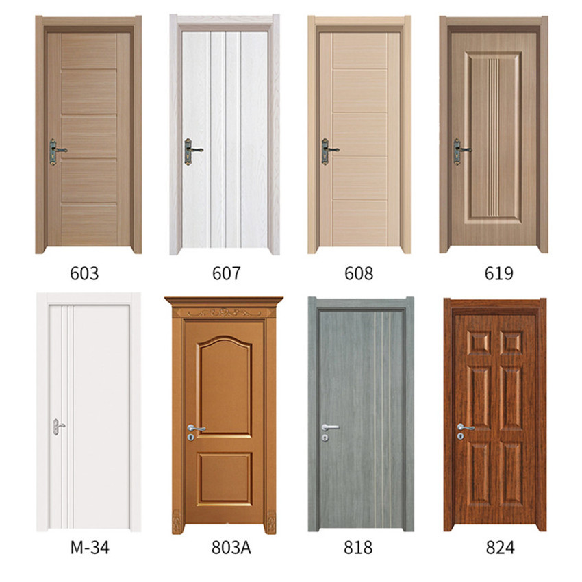 Wooden Plastic Panel Wpc Door Design waterproof and fire resistant wpc door