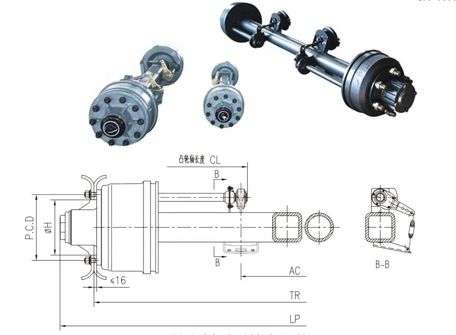 Special  Self-Steering Hydraulic Swinging-Arm Short Nicholas Goedhof Axles For Semi-Trailer