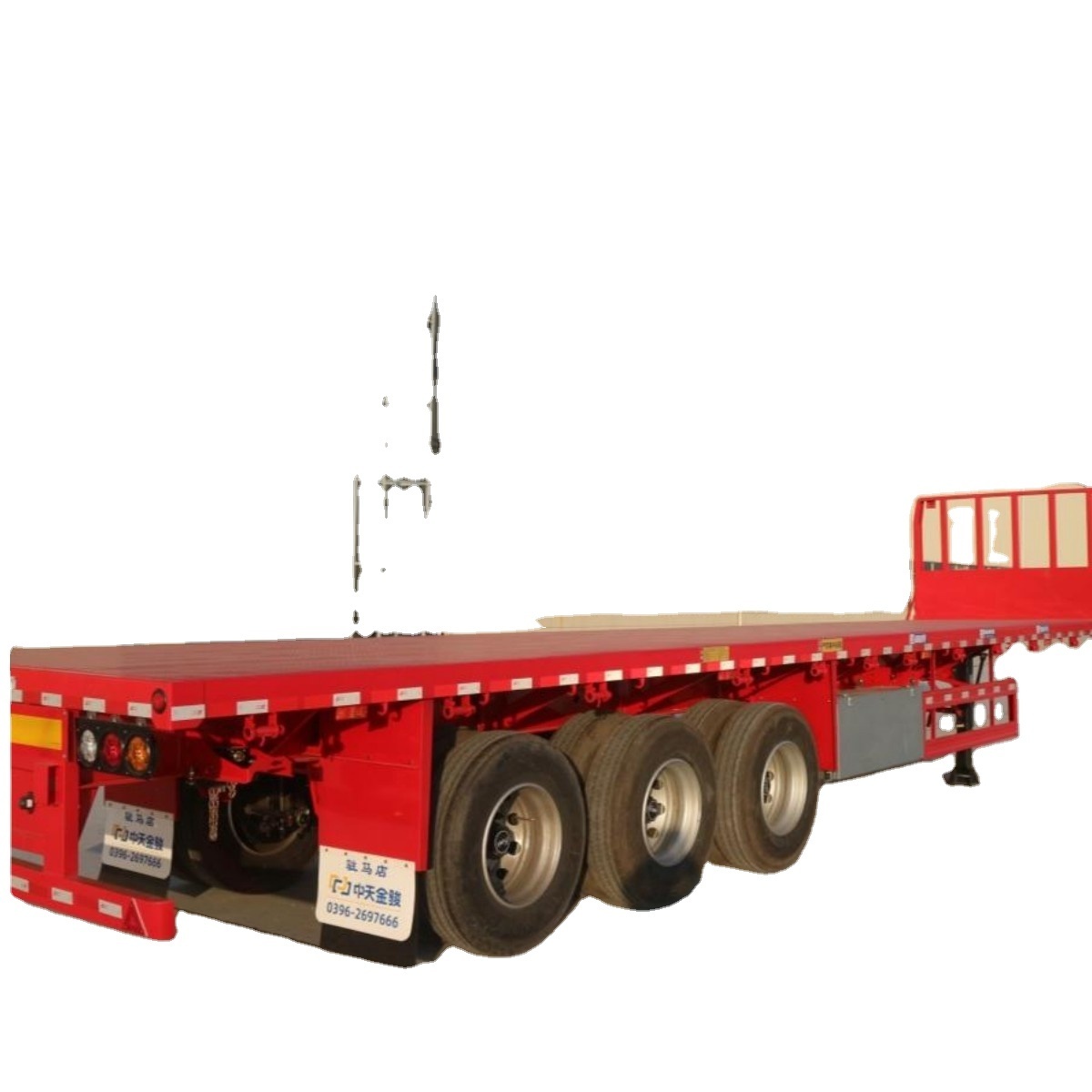 BESTRADE 30 40 50 Ton 2 3 4 Axles Flatbed Semi Truck Container Trailer 48 Ft 40 Ft 20 Ft Flatbed Trailer For Sale