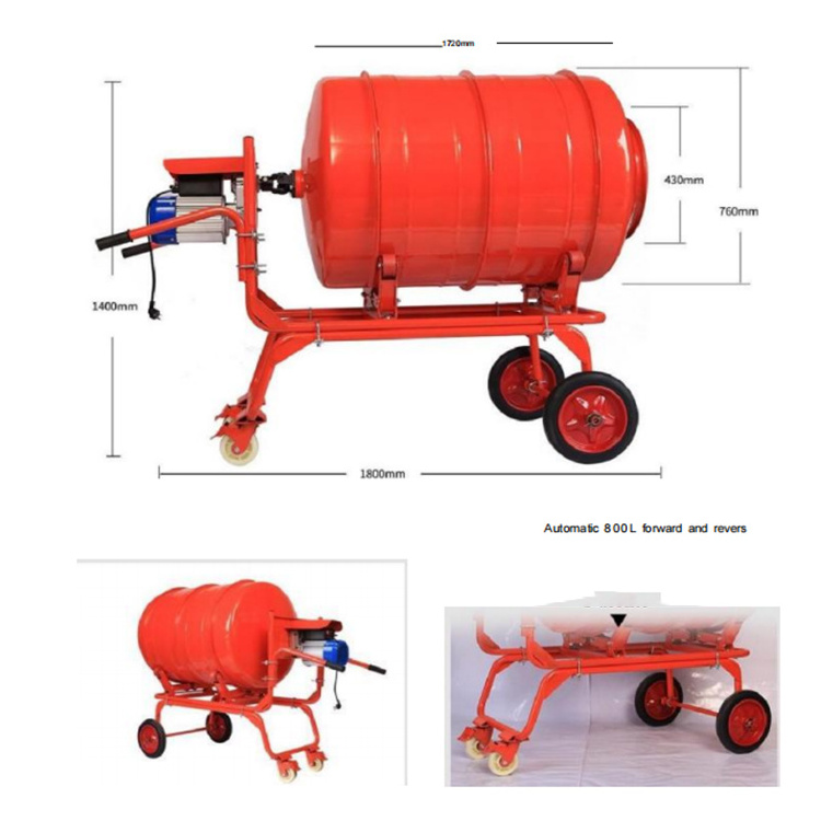 Factory price Cement Mixer Mobile Electric Motor Manual Cement Strong power Mini Concrete Mixer For Sale